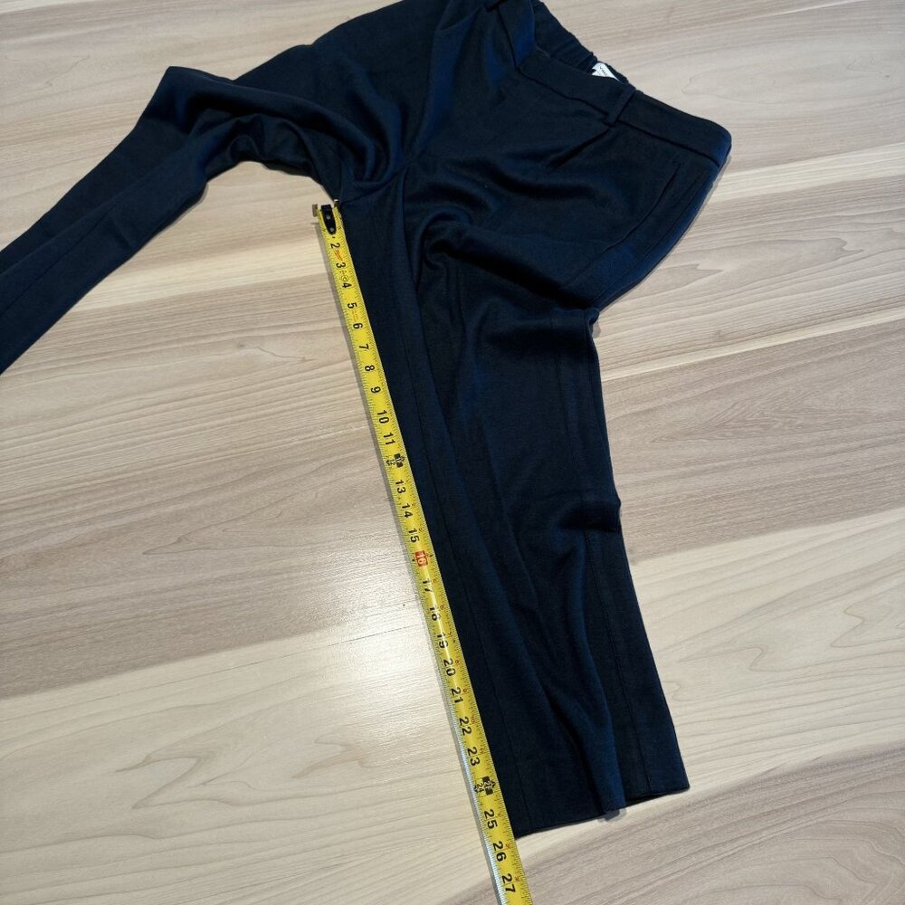 Vince Black Pull On Pleated Leg Wool Blend Trouser Pants Women's Large L - Picture 5 of 7